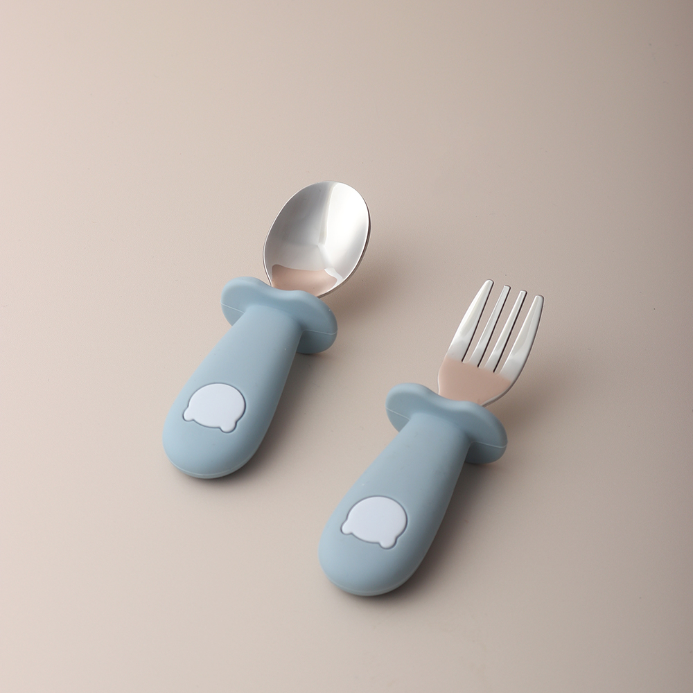 Baby Food Lunch - Cuillère et fourchette en silicone en
