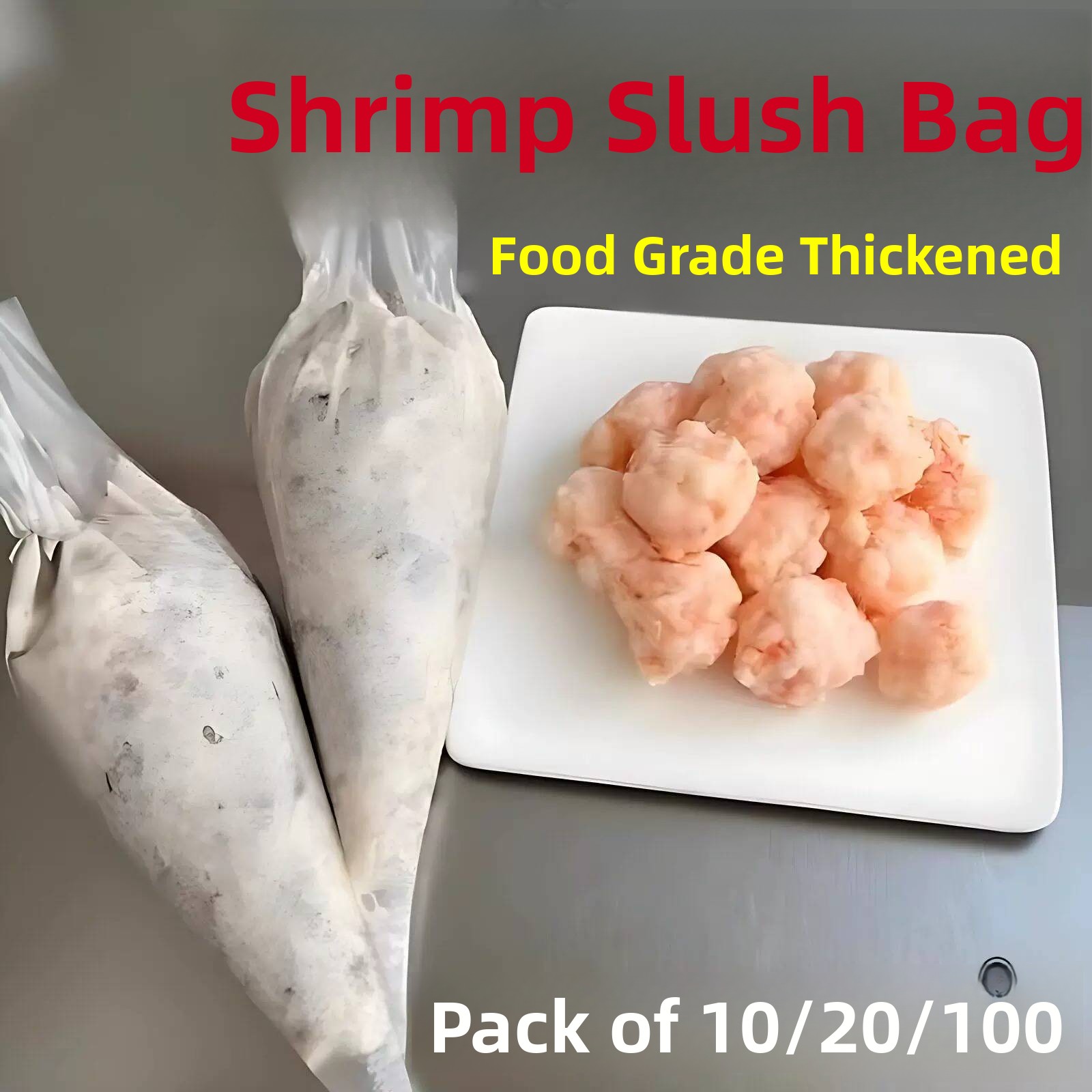 Baby Food Shrimp - Sachets jetables pour pâte de crevettes,