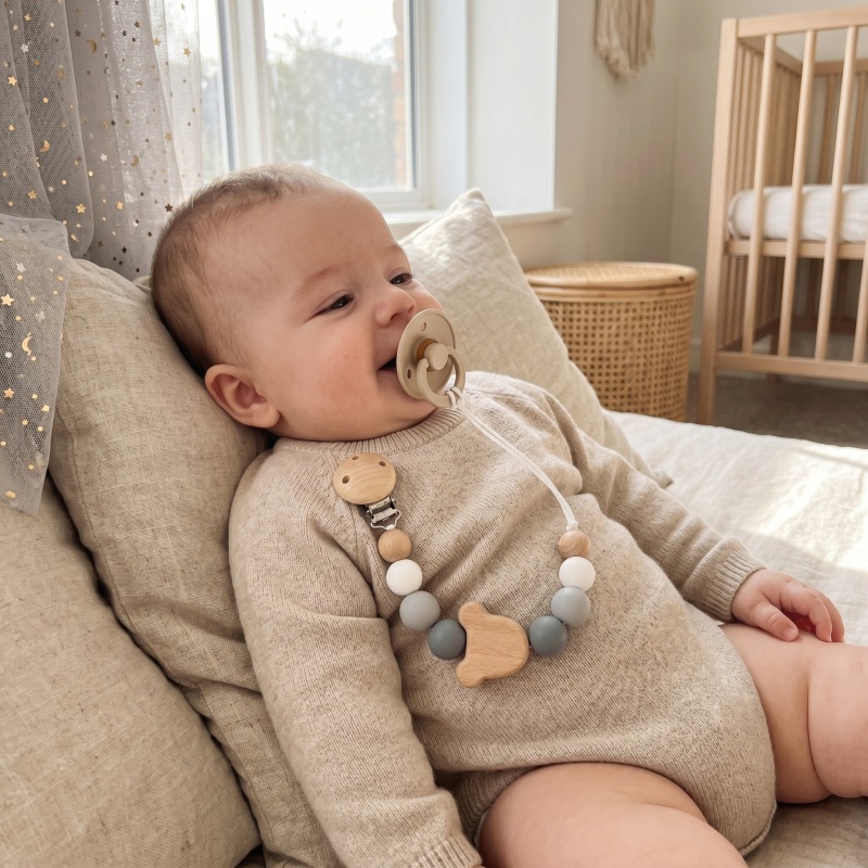 Baby Food Teether - Attache-sucette personnalisée Mittsboy avec nom sur
