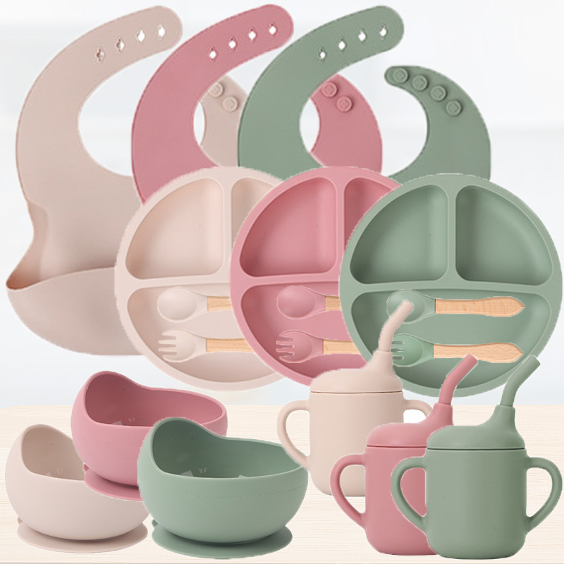 Baby Food Guide - Ensemble de vaisselle en silicone pour