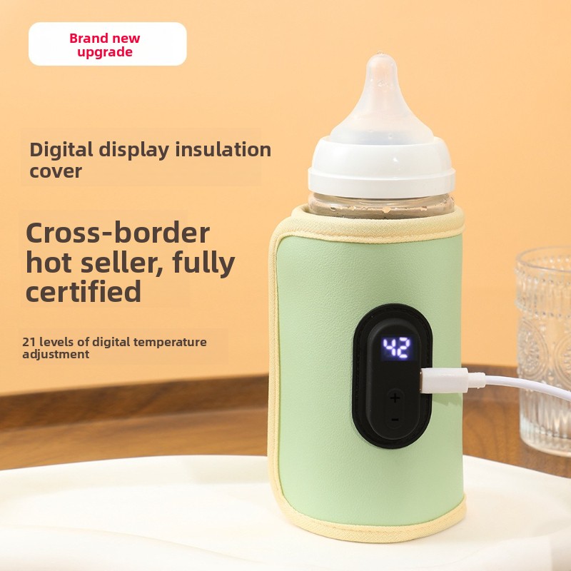 Baby Food Warmer Portable - Chauffe-biberon Portable à affichage numérique, USB,