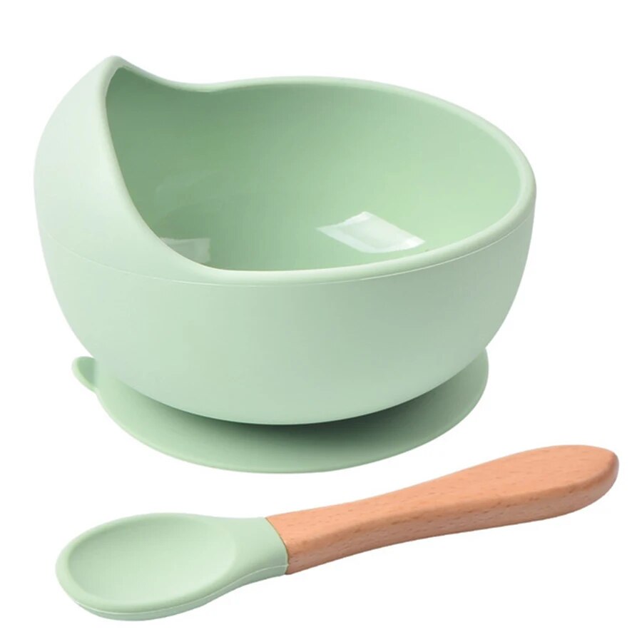 Baby Food Tray - Filles d'alimentation en silicone Spill-Verde pour