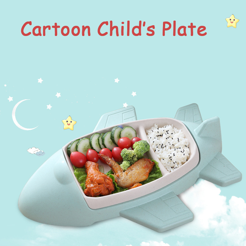 Baby Food With Fiber - Assiette multifonctionnelle en fibre de bambou