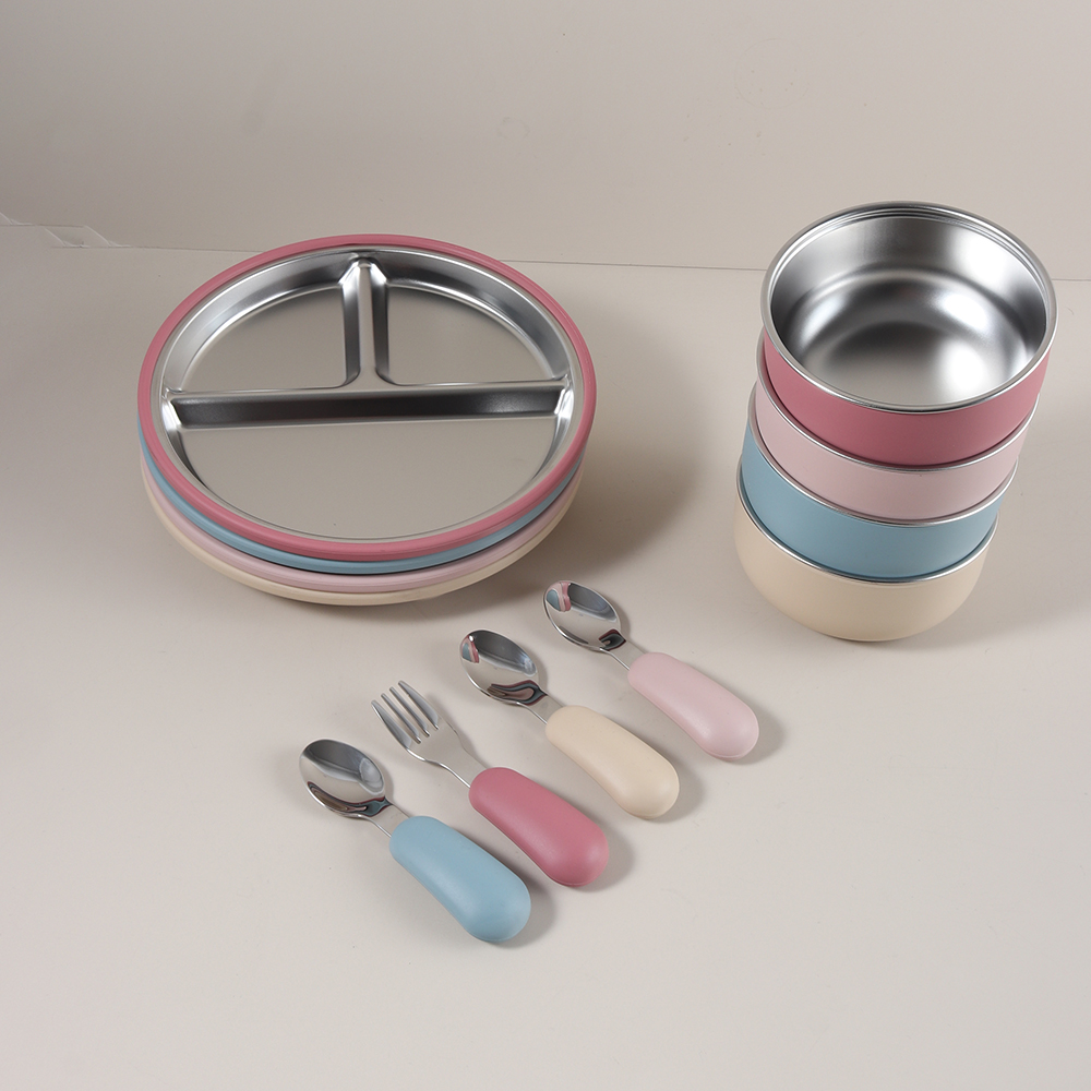 Baby Food Tray - Lot de 4 pièces : Assiette,