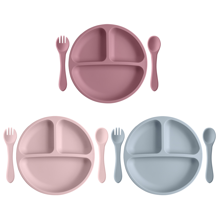 Baby Food Tray - 3 pièces ensemble de vaisselle pour