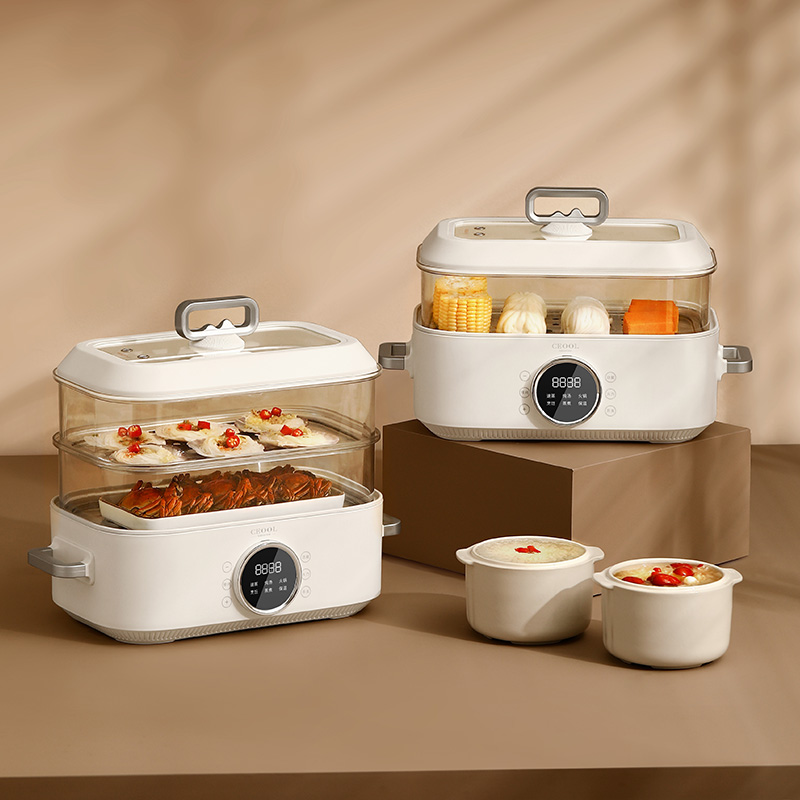 Baby Food Home - Cuiseur vapeur électrique 3 en 1