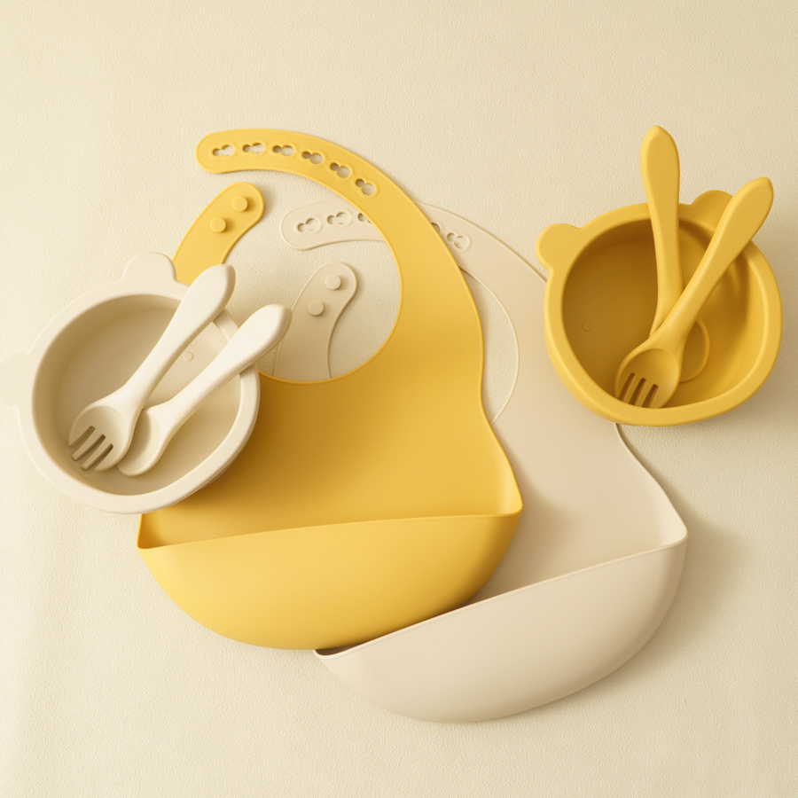 Baby Food Tray - Ensemble d'alimentation en silicone pour enfants,