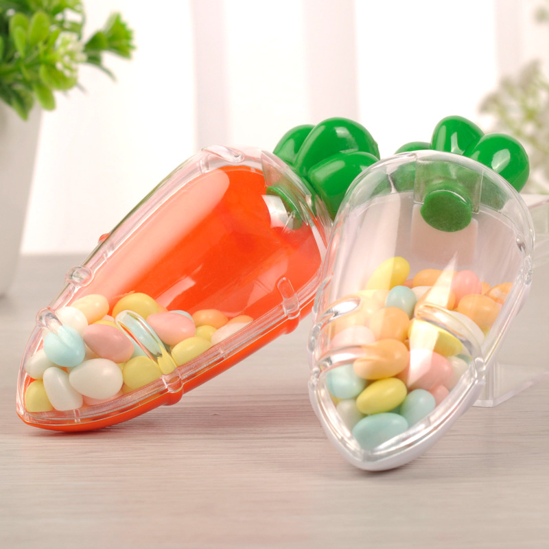 Baby Food Home - Carottes de pâques en plastique transparent,