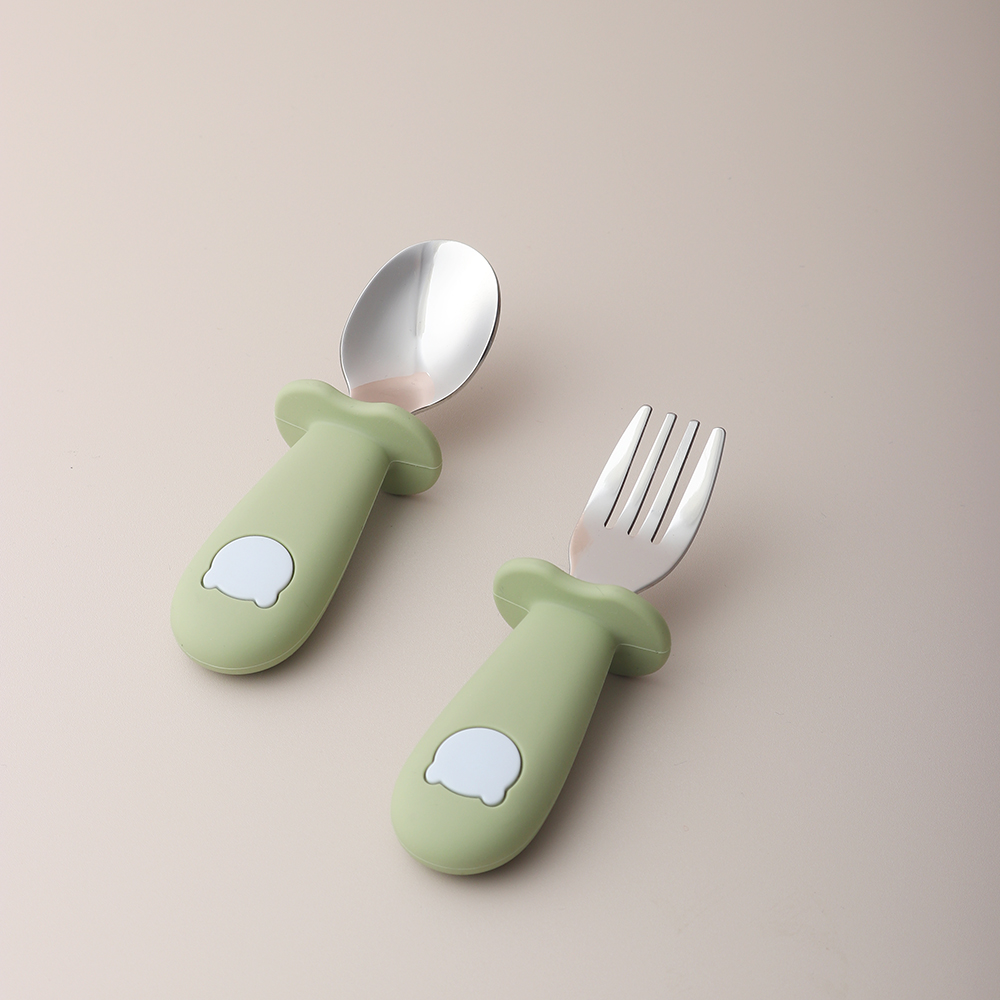 Cuillère et fourchette en sili - Baby Food Lunch avis et prix