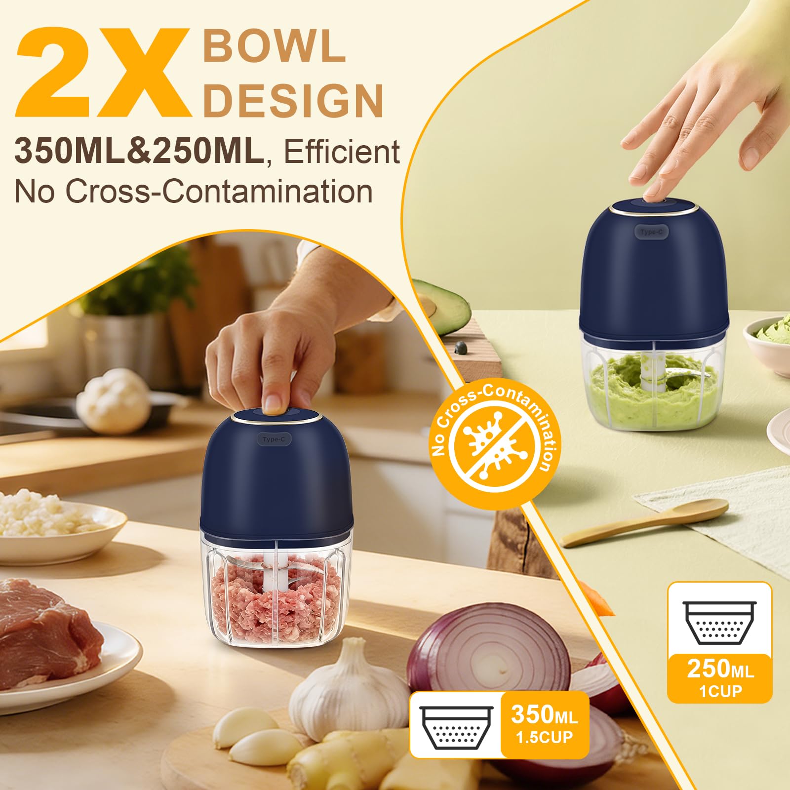 Hachoir à ail électrique, mini - Baby Food Chopper avis et prix