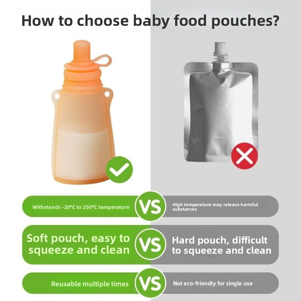Pochette de nourriture pour bé - Baby Food Pouches Reusable avis et prix