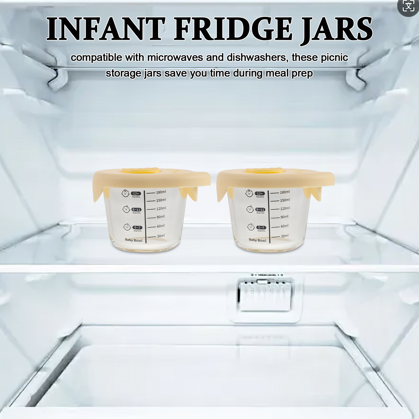 Lot de 2 bols de conservation  - Baby Food Jars Glass avis et prix