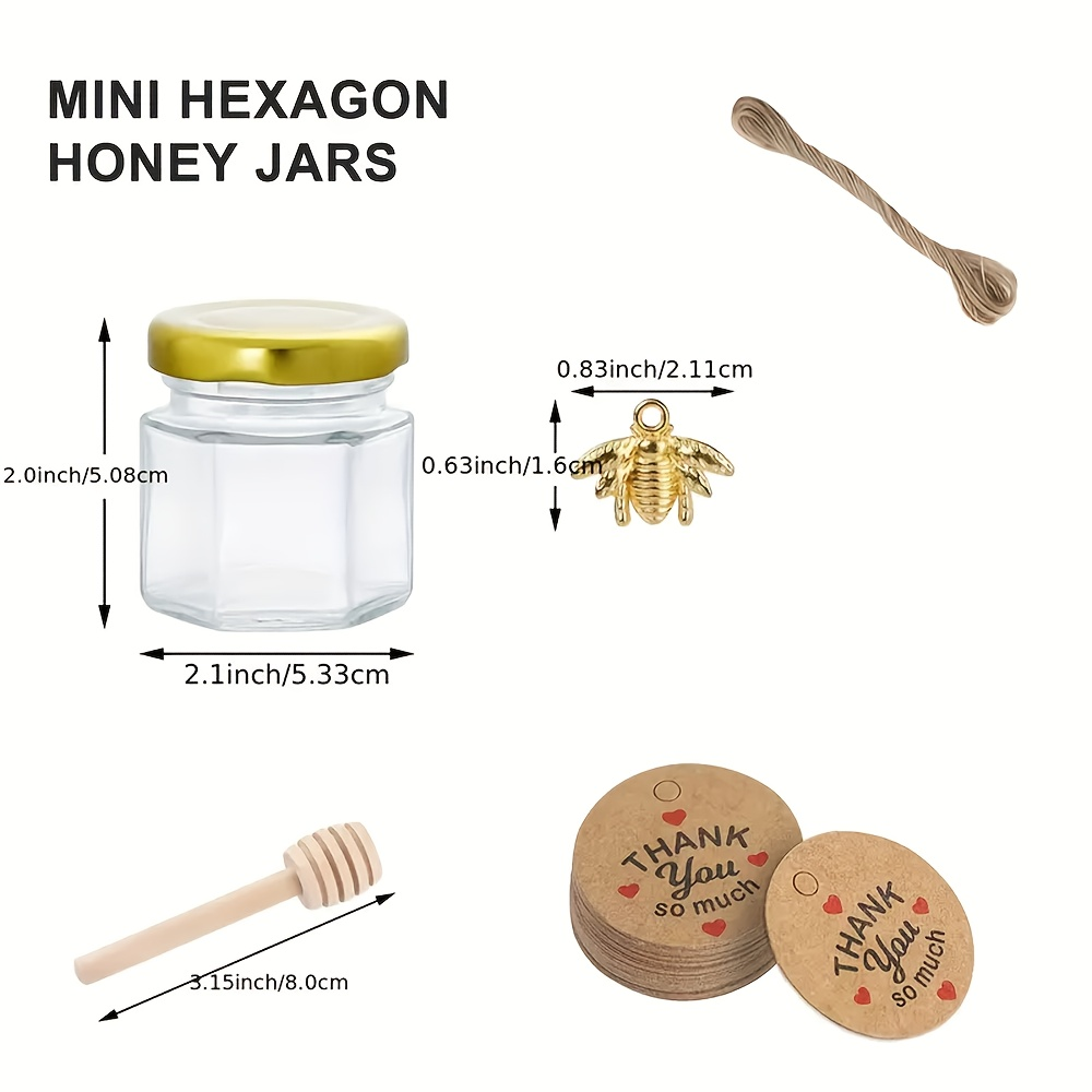 Mini pots à miel hexagonaux en - Baby Food Jars Glass avis et prix